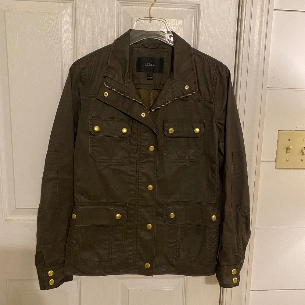 J. Crew Resin-Coated Twill Field Jacket